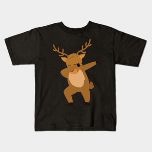 Dabbing Reindeer Kids T-Shirt